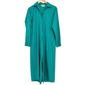 Mille Resort Travel Dress Women's‎ Long Sleeve Organic Cotton Midi Dress Size S
